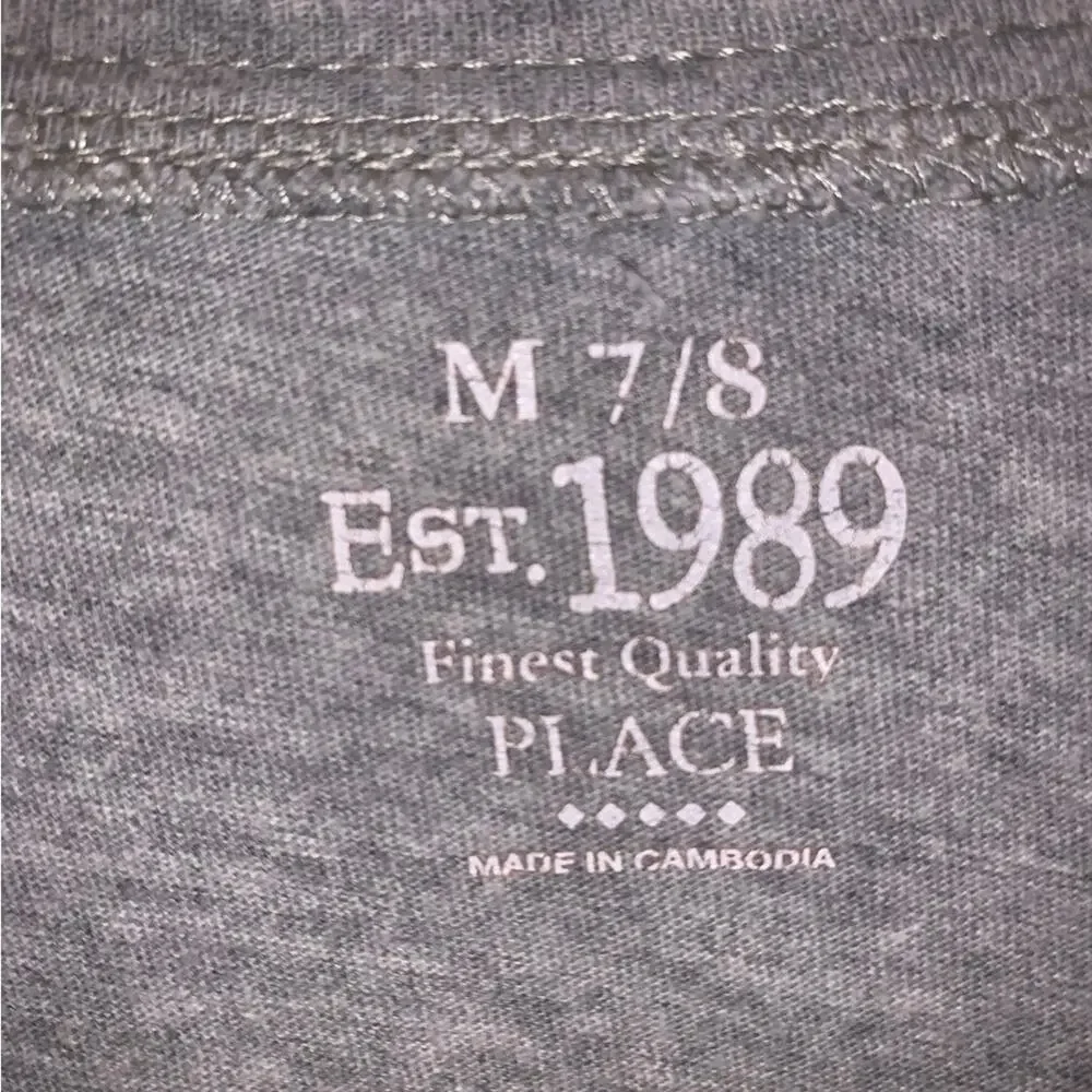 Children Place Grey T-shirt Size 7/8